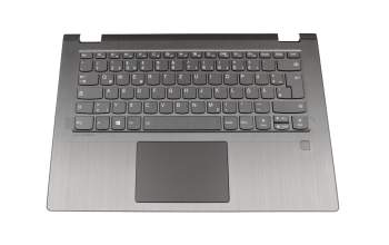 Teclado incl. topcase DE (alemán) gris/canaso con retroiluminacion original para Lenovo Yoga 530-14IKB (81EK)