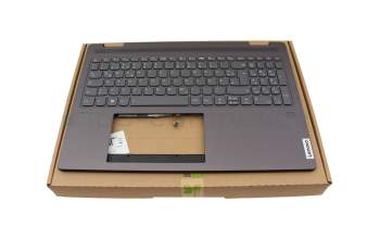 Teclado incl. topcase DE (alemán) gris/canaso con retroiluminacion original para Lenovo Yoga 7 16IRL8 (82YN)