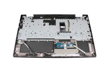 Teclado incl. topcase DE (alemán) gris/canaso con retroiluminacion original para Lenovo Yoga C740-15IML (81TD)