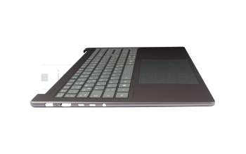 Teclado incl. topcase DE (alemán) gris/canaso con retroiluminacion original para Lenovo Yoga Pro 9 16IAH10 (83L0)