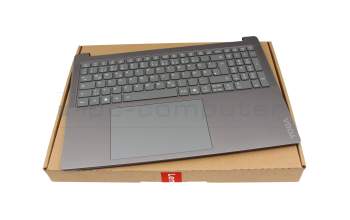 Teclado incl. topcase DE (alemán) gris/canaso con retroiluminacion original para Lenovo Yoga Pro 9 16IAH10 (83L0)