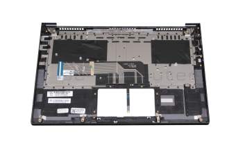 Teclado incl. topcase DE (alemán) gris/canaso con retroiluminacion original para Lenovo Yoga Slim 7-14ITL05 (82A3)