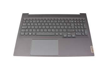 Teclado incl. topcase DE (alemán) gris/canaso con retroiluminacion original para Lenovo Yoga Slim 7 Pro 16ARH7 (82UW)