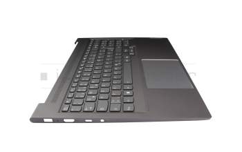 Teclado incl. topcase DE (alemán) gris/canaso con retroiluminacion original para Lenovo Yoga Slim 7 Pro 16ARH7 (82UW)