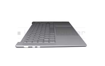 Teclado incl. topcase DE (alemán) gris/canaso con retroiluminacion original para Lenovo Yoga Slim 7 ProX 14IAH7 (82TK)