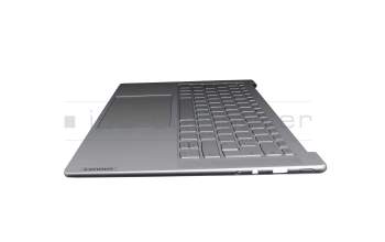 Teclado incl. topcase DE (alemán) gris/canaso con retroiluminacion original para Lenovo Yoga Slim 7 ProX 14IAH7 (82TK)