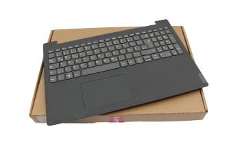 Teclado incl. topcase DE (alemán) gris/negro (en bruto) original para Lenovo IdeaPad S145-15API (81UT)