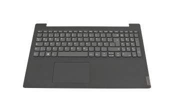 Teclado incl. topcase DE (alemán) gris/negro (en bruto) original para Lenovo IdeaPad S145-15API (81UT)