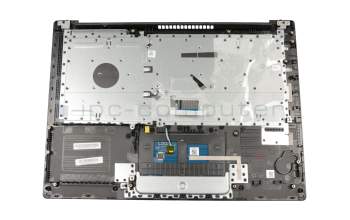 Teclado incl. topcase DE (alemán) gris/negro estriado original para Lenovo IdeaPad 130-14IKB (81H6)