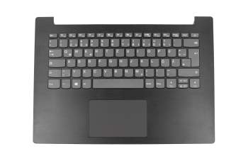 Teclado incl. topcase DE (alemán) gris/negro estriado original para Lenovo V145-14AST (81MS)