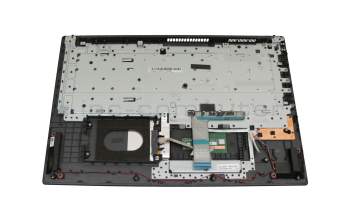 Teclado incl. topcase DE (alemán) gris/negro original para Lenovo IdeaPad L340-17IWL (81M0)