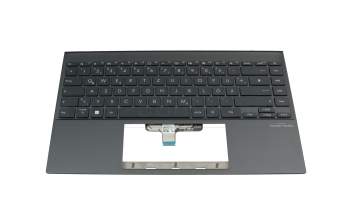 Teclado incl. topcase DE (alemán) gris oscuro/canaso con retroiluminacion original para Asus ZenBook Pro 14 UX425QA
