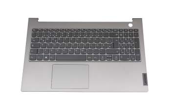 Teclado incl. topcase DE (alemán) gris oscuro/canaso original para Lenovo ThinkBook 15 G2 ITL (20VE)