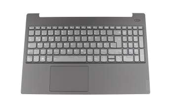 Teclado incl. topcase DE (alemán) gris oscuro/negro con retroiluminacion original para Lenovo IdeaPad S340-15IIL (81WL)