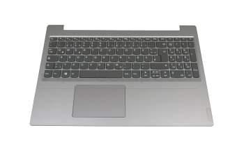 Teclado incl. topcase DE (alemán) gris oscuro/plateado original para Lenovo IdeaPad L340-15API (81LW)