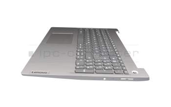 Teclado incl. topcase DE (alemán) gris/plateado Huella dactilar original para Lenovo IdeaPad 3-15ADA05 (81W1)