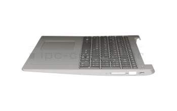 Teclado incl. topcase DE (alemán) gris/plateado con retroiluminacion original para Lenovo IdeaPad 330S-15ARR (81FB/81JQ)