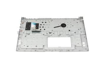 Teclado incl. topcase DE (alemán) gris/plateado original para Asus F1704VA