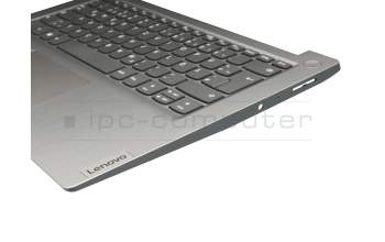 Teclado incl. topcase DE (alemán) gris/plateado original para Lenovo IdeaPad 3-14IGL05 (81WH)