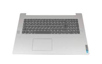 Teclado incl. topcase DE (alemán) gris/plateado original para Lenovo IdeaPad 3-17ARE05 (81W5)