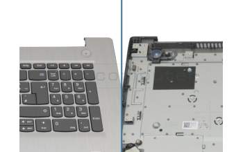 Teclado incl. topcase DE (alemán) gris/plateado original para Lenovo IdeaPad 3-17IIL05 (81WF)