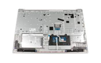 Teclado incl. topcase DE (alemán) gris/plateado original para Lenovo IdeaPad 320-15IKB (81BG/81BT)