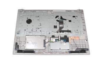 Teclado incl. topcase DE (alemán) gris/plateado original para Lenovo IdeaPad 320-17ABR (80YN)