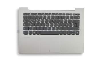 Teclado incl. topcase DE (alemán) gris/plateado original para Lenovo IdeaPad 320S-14IKB (80X4/81BN)