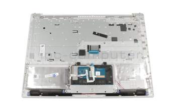 Teclado incl. topcase DE (alemán) gris/plateado original para Lenovo IdeaPad 330-14AST (81D5)