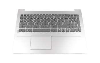 Teclado incl. topcase DE (alemán) gris/plateado original para Lenovo IdeaPad 330-15ARR (81D2)