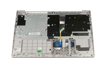 Teclado incl. topcase DE (alemán) gris/plateado original para Lenovo IdeaPad 330S-15ARR (81FB/81JQ)