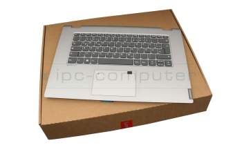 Teclado incl. topcase DE (alemán) gris/plateado original para Lenovo IdeaPad C340-15IIL (81XJ)