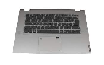 Teclado incl. topcase DE (alemán) gris/plateado original para Lenovo IdeaPad C340-15IIL (81XJ)