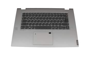 Teclado incl. topcase DE (alemán) gris/plateado original para Lenovo IdeaPad C340-15IML (81TL)