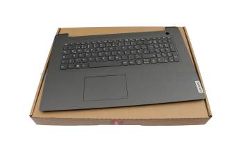 Teclado incl. topcase DE (alemán) gris/plateado original para Lenovo V17 G4 IRU (83A2)
