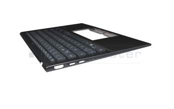 Teclado incl. topcase DE (alemán) negro/antracita con retroiluminacion original para Asus UX435EA