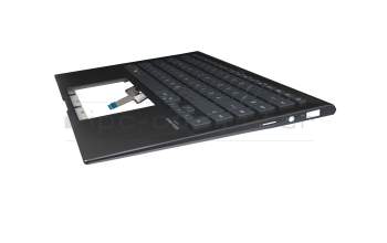 Teclado incl. topcase DE (alemán) negro/antracita con retroiluminacion original para Asus ZenBook 14 UX435EA