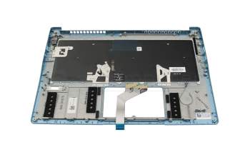 Teclado incl. topcase DE (alemán) negro/azul con retroiluminacion original para Acer Swift 3 (SF314-57G)