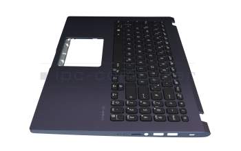 Teclado incl. topcase DE (alemán) negro/azul con retroiluminacion original para Asus ExpertBook P1 P1501DA