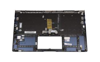 Teclado incl. topcase DE (alemán) negro/azul con retroiluminacion original para Asus ZenBook 14 UX433FN