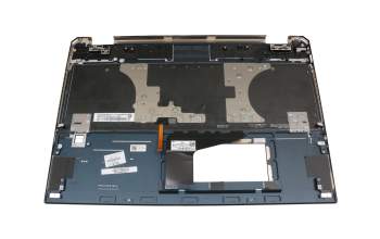 Teclado incl. topcase DE (alemán) negro/azul con retroiluminacion original para HP Spectre x360 15-df0000