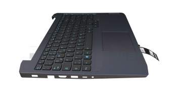 Teclado incl. topcase DE (alemán) negro/azul con retroiluminacion original para Lenovo IdeaPad Gaming 3-15IMH05 (81Y4)
