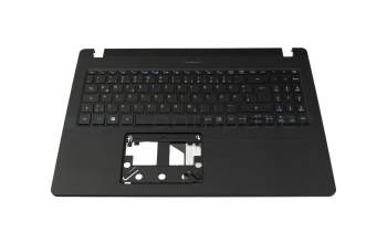 Teclado incl. topcase DE (alemán) negro/azul/negro con retroiluminacion original para Acer TravelMate P2 (TMP215-53)