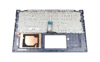 Teclado incl. topcase DE (alemán) negro/azul original para Asus VivoBook 15 X512DA