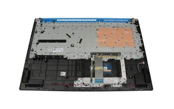 Teclado incl. topcase DE (alemán) negro/azul/plateado con retroiluminacion original para Lenovo IdeaPad L340-17IRH (81LL)