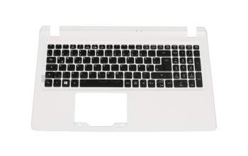 Teclado incl. topcase DE (alemán) negro/blanco original para Acer Aspire ES1-524