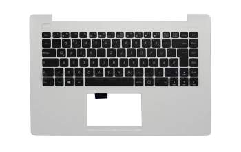 Teclado incl. topcase DE (alemán) negro/blanco original para Asus F453MA