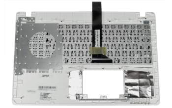 Teclado incl. topcase DE (alemán) negro/blanco original para Asus F550LNV