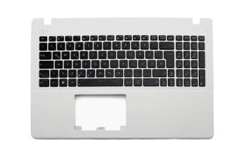 Teclado incl. topcase DE (alemán) negro/blanco original para Asus F552CL