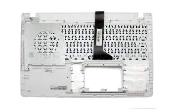 Teclado incl. topcase DE (alemán) negro/blanco original para Asus F552CL